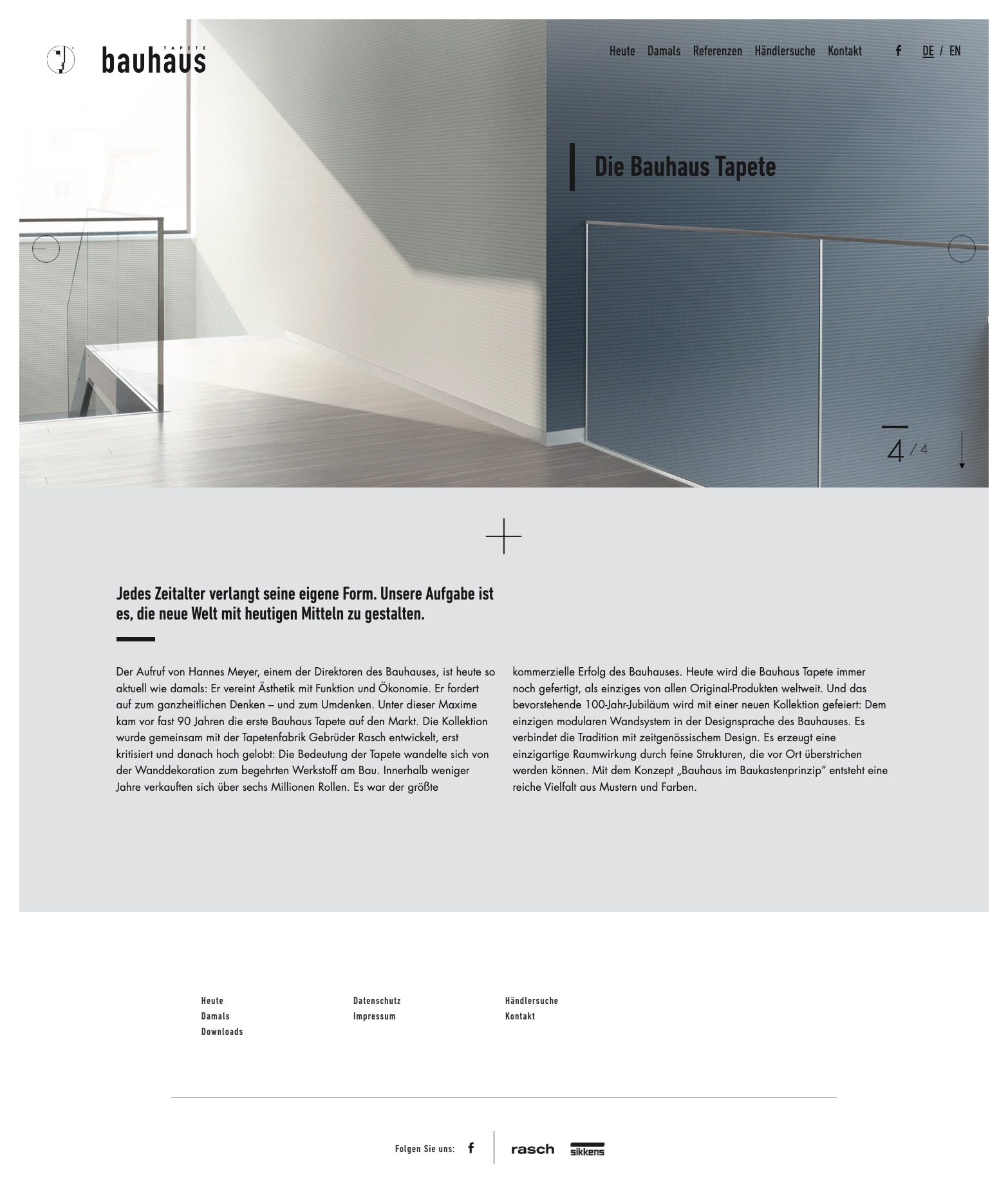 Bauhaus Tapete project interface